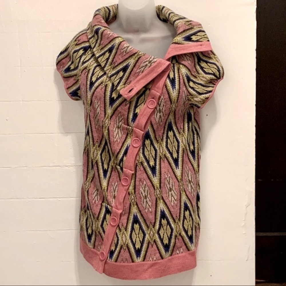 Moth. Pink pattern asymmetrical sweater
